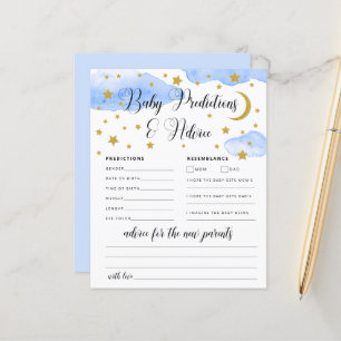 Über den Mond Baby Advice and Predictions Card