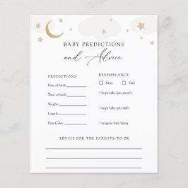 Über den Mond Baby Advice and Predictions Card