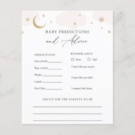 Über den Mond Baby Advice and Predictions Card