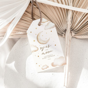 Über den Mond Baby Shower Favor Tag Geschenkanhänger