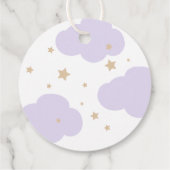 Über den Mond Baby Shower  Geschenkanhänger (Rückseite)