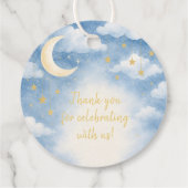Über den Mond Baby Shower Geschenkanhänger (Rückseite)