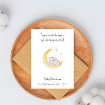 Über den Mond Baby Shower Karte
