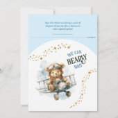 Über den Mond Babyduschendusche Windeln Raffle Tic Einladung (Rückseite)