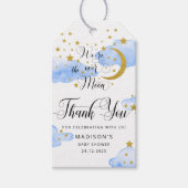 Über den Mond Babyduschteppichen Geschenkanhänger (Vorderseite)