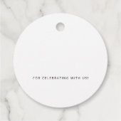 Über den Mond Babyduschteppichen Geschenkanhänger (Rückseite)