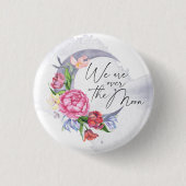 Über den Mond Blume Babydusche Button (Vorderseite)