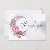 Über den Mond Blume Babydusche danke (Vorderseite)