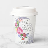 Über den Mond Blume Babydusche Pappbecher (Rückseite)