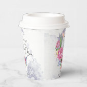 Über den Mond Blume Babydusche Pappbecher (Rechts)