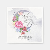 Über den Mond Blume Babydusche Serviette (Vorderseite)