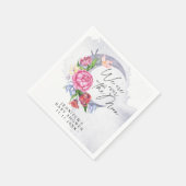 Über den Mond Blume Babydusche Serviette (Ecke)