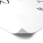 Über den Mond Blume Begrüßen Baby Dusche Party Poster (Ecke)