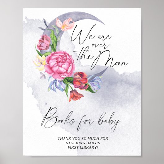 Über den Mond Blume Bücher für Kinder Poster (Vorne)