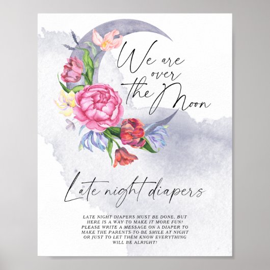 Über den Mond Blume Spätabenteuerspiel Poster (Vorne)