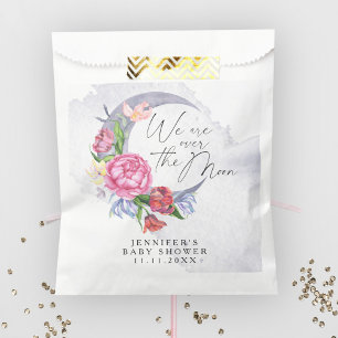 Über den Mond Blumen-Baby-Party Geschenktütchen