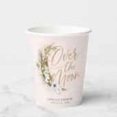 Über den Mond Boho Gold Dust & Clouds Papier Cups Pappbecher (Rückseite)
