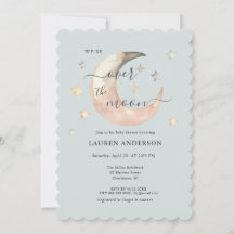 Über Den Mond Boho Himmelsblau Baby Shower