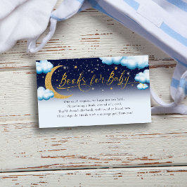 Über den Mond Boy Baby Shower Books for Baby Begleitkarte