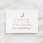 Über den Mond Boy Baby Shower Books for Baby Begleitkarte