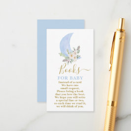 Über den Mond Bücher für Baby Boy Card Begleitkarte