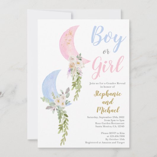 Über den Mond Einladung (Vorderseite)