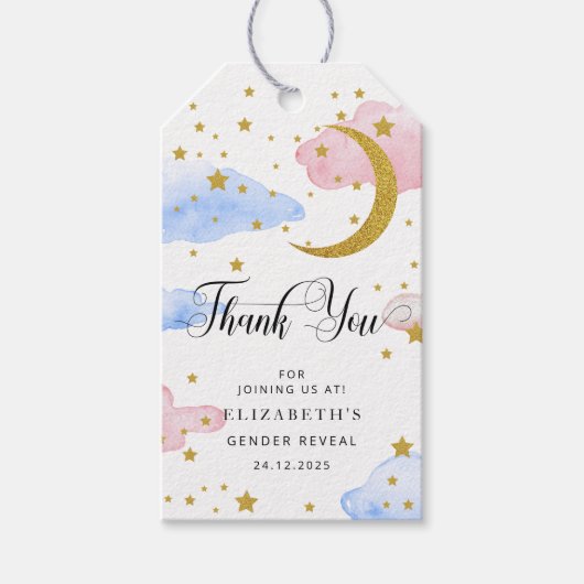 Über den Mond Geschenkanhänger (Vorderseite)