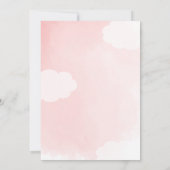 Über den Mond Gold Stars Pink Baby Dusche Einladung (Rückseite)