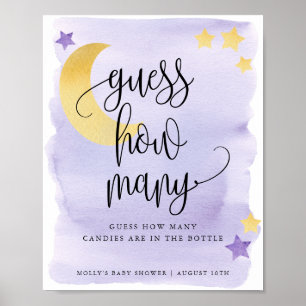 Über den Mond Lila Rate-mal-Game Poster