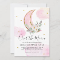 Über den Mond Rosa Gold Traum Mädchen Baby Shower