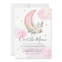Über den Mond Rosa Gold Traum Mädchen Baby Shower