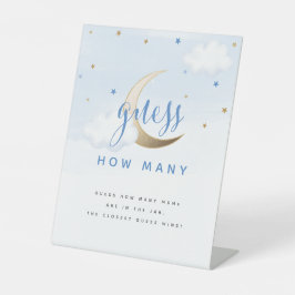 Über den Mond Schätze, wie viele Süßigkeiten Schil Sockelschild