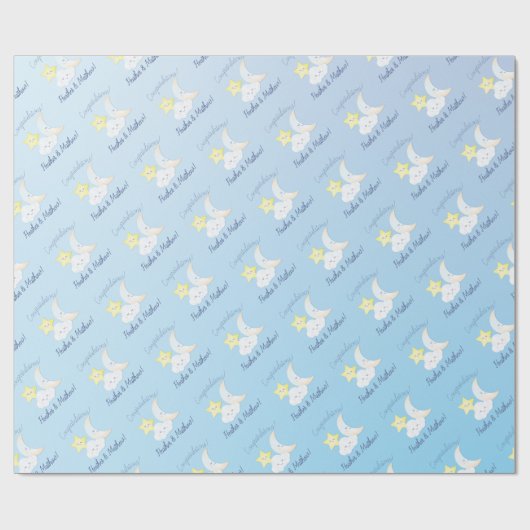 Über den Mond und die Sterne Geschenkpapier (Flach)