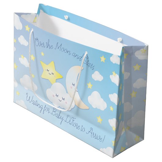 Über den Mond und die Sterne Große Geschenktüte (Vorderseite Schrägansicht)