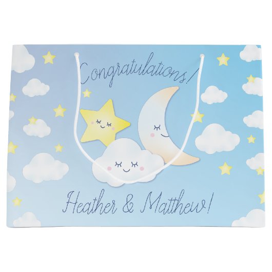 Über den Mond und die Sterne Große Geschenktüte (Vorderseite)