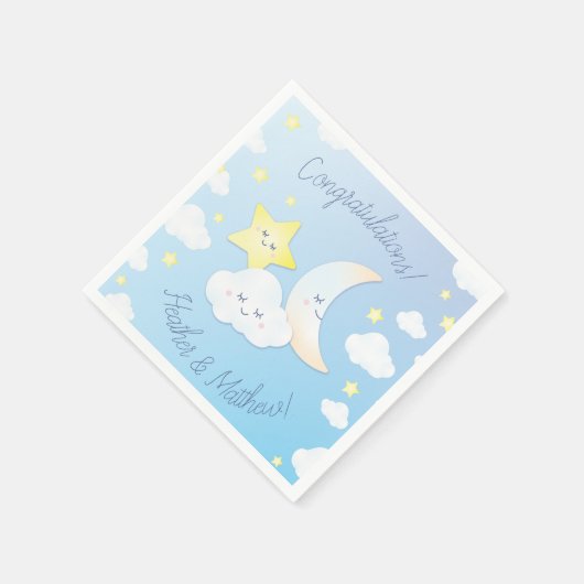 Über den Mond und die Sterne Serviette (Ecke)