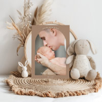 Über den Mond verliebt Foto-Baby-Ankündigungskarte