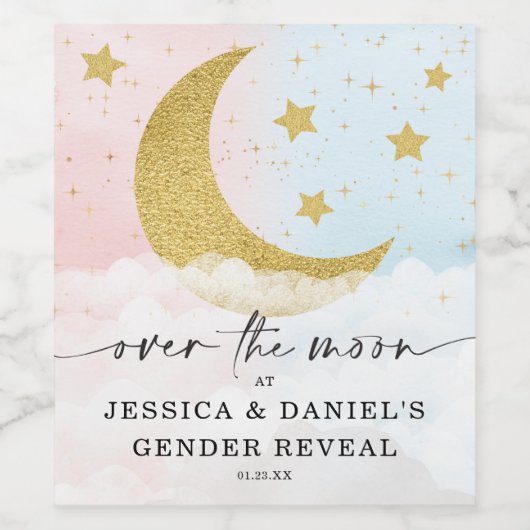 Über den Mond Weinetikett (Einzelnes Label)