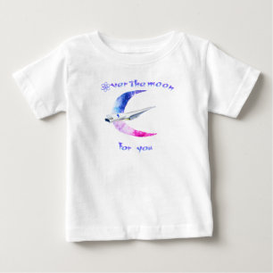 Über den Mond Weltraum Baby T-Shirt
