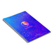 Über den Mondstars Galaxy Monogram Fun Notebook Notizblock (Rechte Seite)