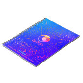 Über den Mondstars Galaxy Monogram Fun Notebook Notizblock (Linke Seite)
