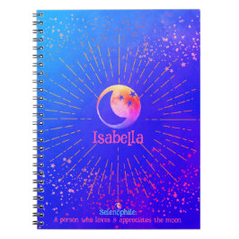 Über den Mondstars Galaxy Monogram Fun Notebook Notizblock