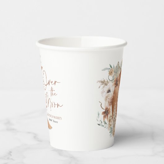 Über den Moon Boho Brautparty Paper Cups Pappbecher (Links)