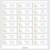 Über den Moon Guest Address Envelope Stickers Aufkleber (Blatt)