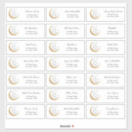 Über den Moon Guest Address Envelope Stickers Aufkleber