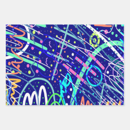 Über den nächtlichen Himmel Geschenkpapier Set