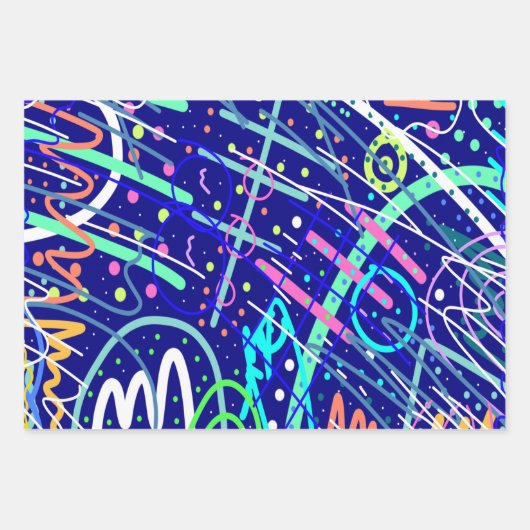 Über den nächtlichen Himmel Geschenkpapier Set (Vorderseite)