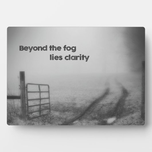Über den Nebel hinaus ist Klarheit Fotoplatte (Vorderseite)