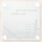 Über den Nebel hinaus ist Klarheit Glasuntersetzer (Rückseite)