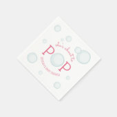 Über den Pop Bubbles Baby Dusche Pink Serviette (Ecke)